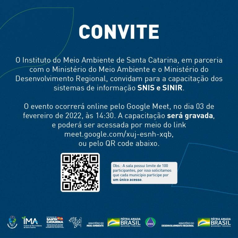 Read more about the article Aberta capacitação para os sistemas SNIS e SINIR