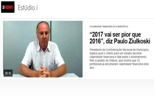 Read more about the article CNM apresenta levantamento de municípios com decretos de calamidade financeira em entrevista à Globo News