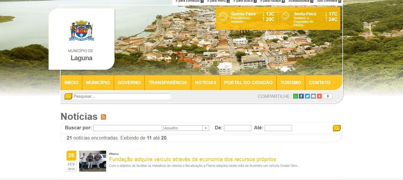 You are currently viewing Laguna também adere ao portal municipal da Fecam