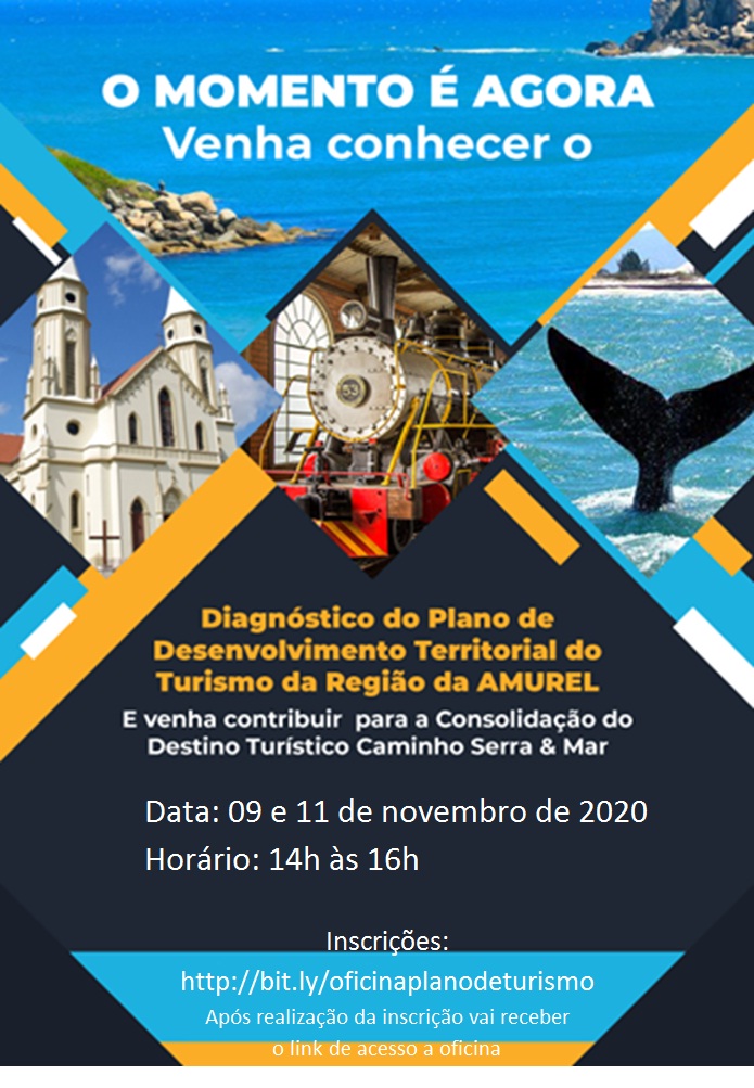 Read more about the article Oficina desta quarta-feira (11) tratará de estratégicas do Plano de Desenvolvimento Territorial do Turismo do Caminho Serra & Mar SC