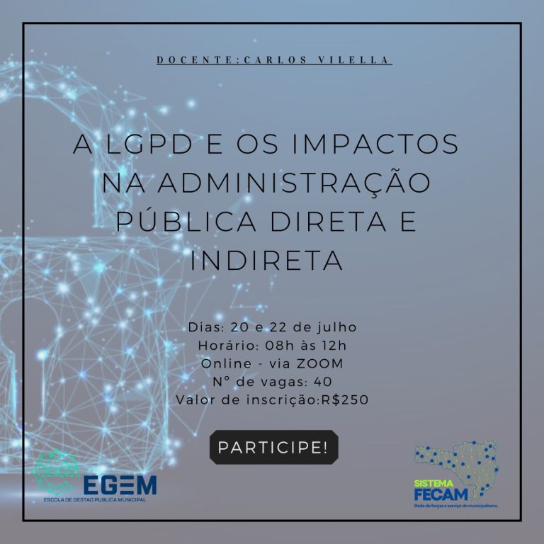 Read more about the article Lei Geral de Proteção de Dados é tema de curso apoiado pela Amurel