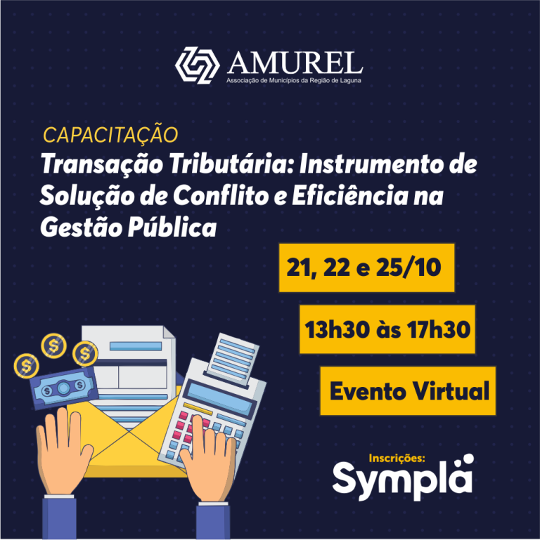 Read more about the article Amurel abriu inscrições para capacitação sobre transação tributária