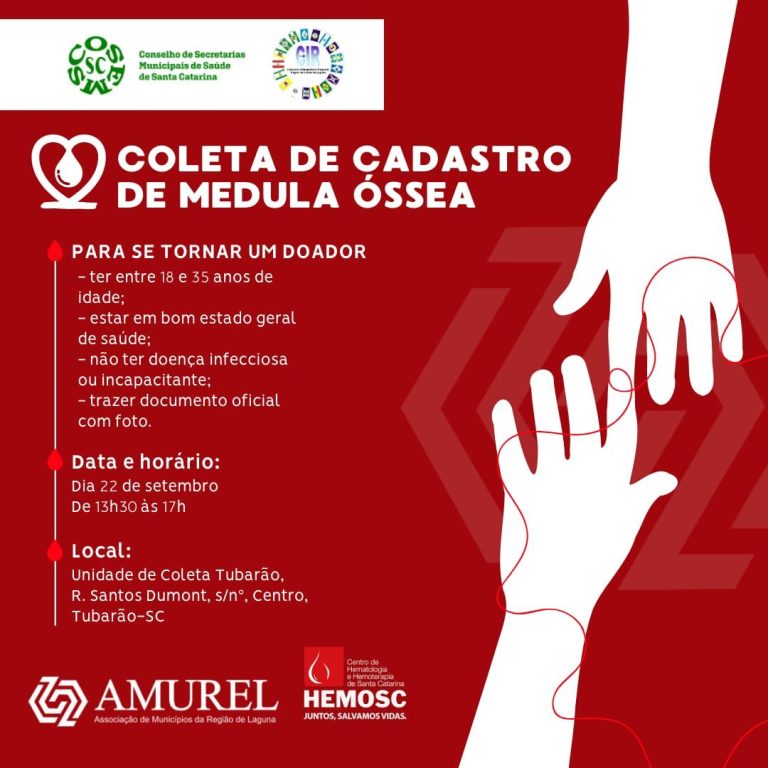 Read more about the article HEMOSC de Tubarão promove coleta de cadastro de medula óssea