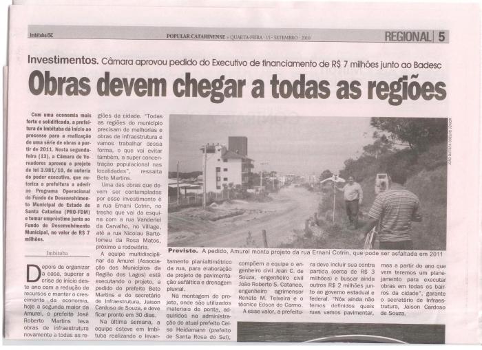 Read more about the article Jornal destaca assessoria técnica da AMUREL