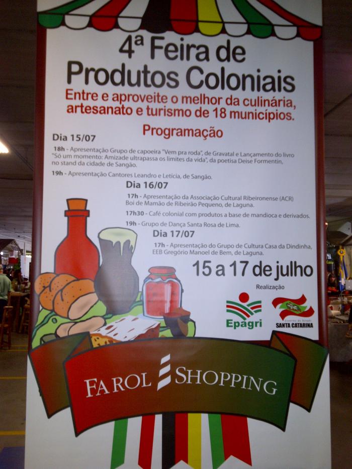 Read more about the article 4 Feira do produto Colonial no Farol Shopping