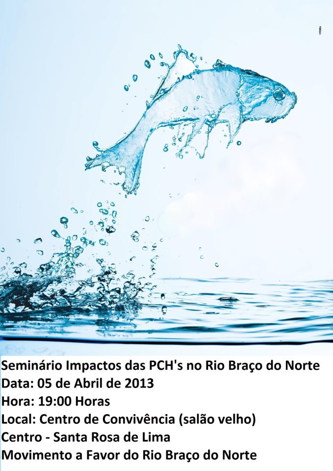 Read more about the article Seminário sobre os Impactos das Pequenas Centrais Hidrelétricas