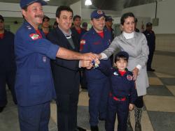 Read more about the article Corpo de Bombeiros do município de Armazém recebe ambulância