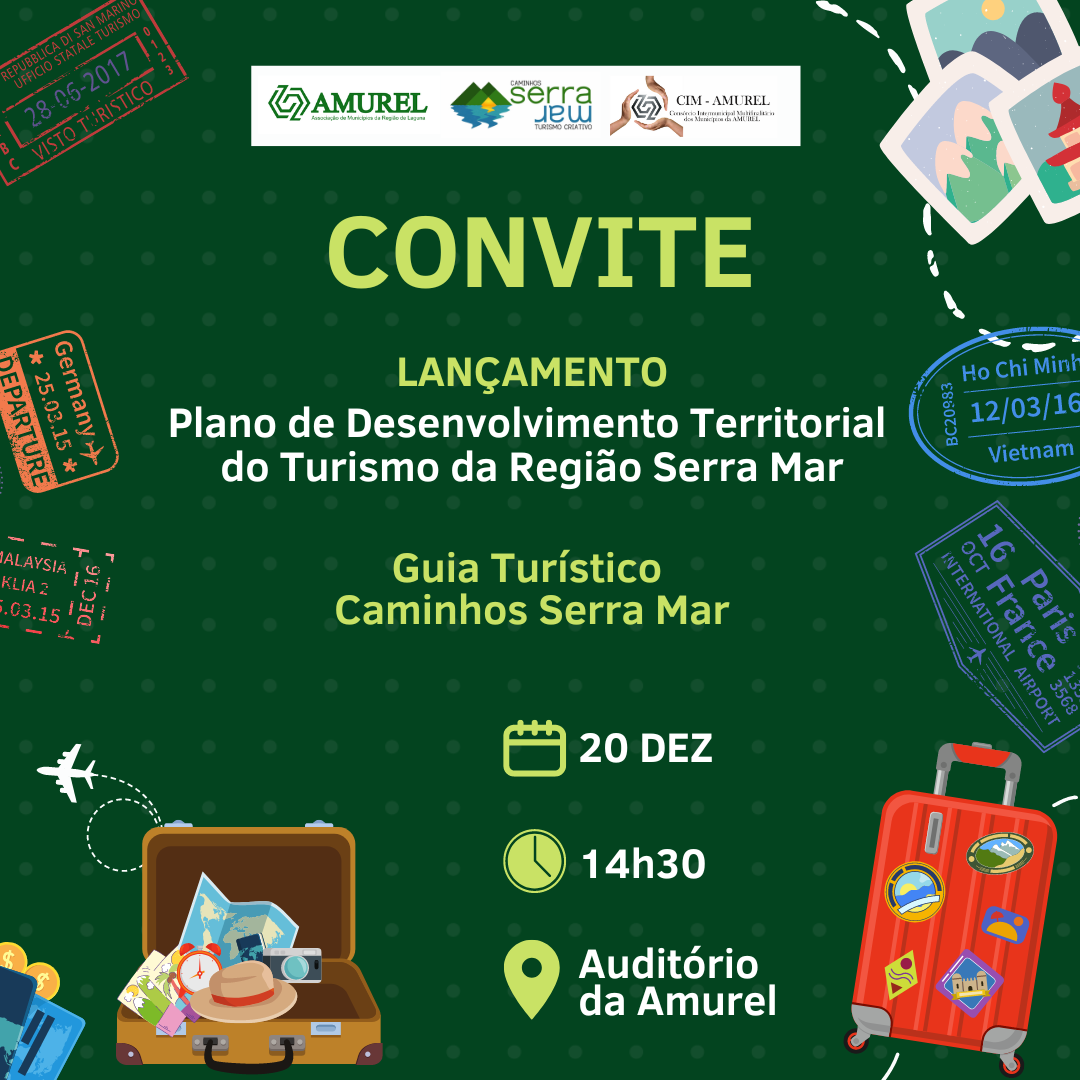 Read more about the article Plano Regional de Turismo e Guia Turístico da Amurel serão oficialmente lançados