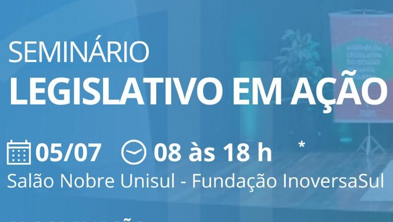 You are currently viewing Seminário “Legislativo em Ação” promove palestras sobre temas relevantes no Salão Nobre da UNISUL