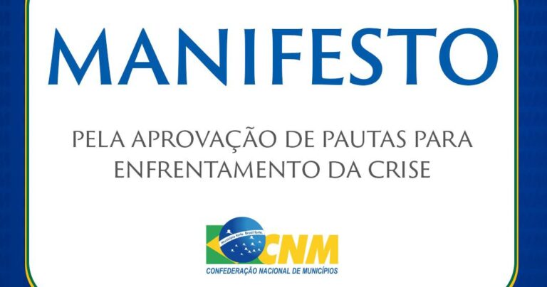 Read more about the article CNM publica manifesto pela aprovação de pautas para enfrentamento da crise